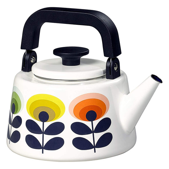 Orla Kiely Enamel Kettle - 70s Oval Flower Multi