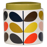 Orla Kiely Ceramic Storage Jar with Lid (1 Litre) - Multi Stem