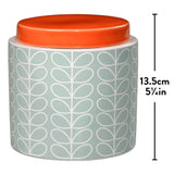 Orla Kiely Ceramic Storage Jar with Lid (1 Litre) - Linear Stem Duck Egg