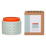 Orla Kiely Small Ceramic Storage Jar with Lid - Linear Stem Duck Egg Blue