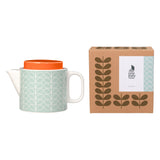 Orla Kiely Ceramic Teapot - Linear Stem Duck Egg Blue
