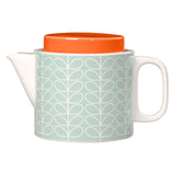 Orla Kiely Ceramic Teapot - Linear Stem Duck Egg Blue