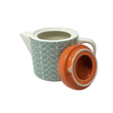 Orla Kiely Ceramic Teapot - Linear Stem Duck Egg Blue