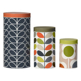 Orla Kiely Set of 3 Storage Tins/Canisters - Assorted