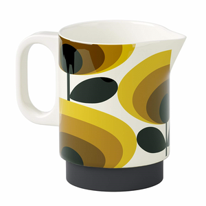 Orla Kiely Ceramic Milk Jug - 70s Oval Flower Yellow