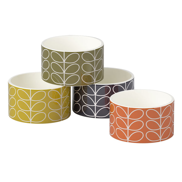 Orla Kiely Set of 4 Ceramic Ramekins - Linear Stem