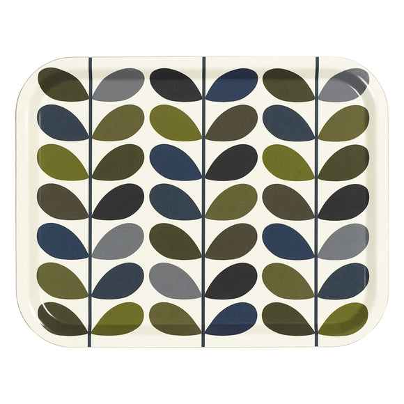 Orla Kiely Medium Tray - Multi Stem Khaki Marine