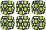 Orla Kiely Bamboo Large Plates - Cantaloupe Melon Marine (Set of 6)