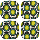 Orla Kiely Bamboo Large Plates - Cantaloupe Melon Marine (Set of 4)