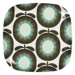 Orla Kiely Bamboo Large Plate - Cantaloupe Melon Walnut