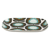 Orla Kiely Bamboo Large Plates - Cantaloupe Melon Walnut (Set of 4)