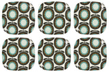 Orla Kiely Bamboo Large Plates - Cantaloupe Melon Walnut (Set of 6)