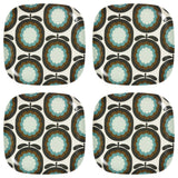 Orla Kiely Bamboo Large Plates - Cantaloupe Melon Walnut (Set of 4)