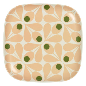 Orla Kiely Bamboo Side Plate - Acorn Spot Pale Rose
