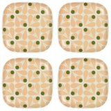 Orla Kiely Bamboo Side Plates - Acorn Spot Pale Rose (Set of 4)