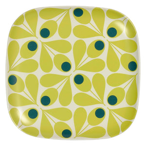 Orla Kiely Bamboo Side Plate - Acorn Spot Elderflower