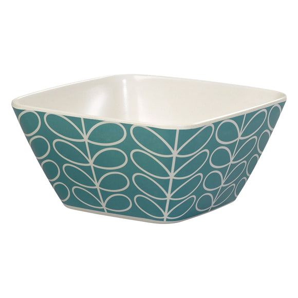 Orla Kiely Bamboo Bowl - Linear Stem Sky Blue