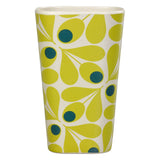 Orla Kiely Bamboo Set of 4 Side Plates & 4 Tumblers - Acorn Spot Elderflower