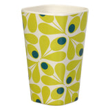 Orla Kiely Bamboo Set of 4 Side Plates & 4 Tumblers - Acorn Spot Elderflower