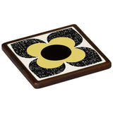 Orla Kiely Ceramic & Wood Trivet - Primrose Scribble Square Flower