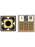 Orla Kiely Ceramic & Wood Trivet - Primrose Scribble Square Flower