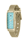 Orla Kiely Interchangeable Gold Mesh Bracelet and Tan Leather Strap Watch