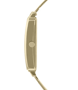 Orla Kiely Interchangeable Gold Mesh Bracelet and Tan Leather Strap Watch