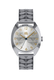 Orla Kiely Cheyne Ladies Silver Stainless Steel Mesh Stem Print Metallic Watch
