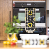 Orla Kiely Double Oven Glove - Scribble Square Flower Primrose