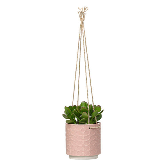 Orla Kiely Ceramic Hanging Pot (Medium) - 60s Stem Rose