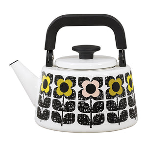 Orla Kiely Enamel Kettle - Scribble Square Flower Multi
