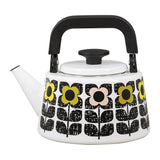 Orla Kiely Enamel Kettle - Scribble Square Flower Multi