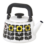 Orla Kiely Enamel Kettle - Scribble Square Flower Multi