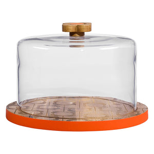 Orla Kiely Wooden Serving Dome - Abacus Flower