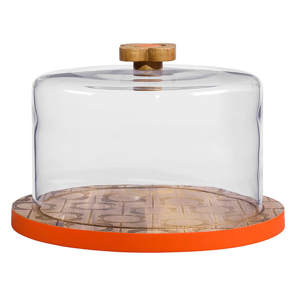 Orla Kiely Wooden Serving Dome - Abacus Flower