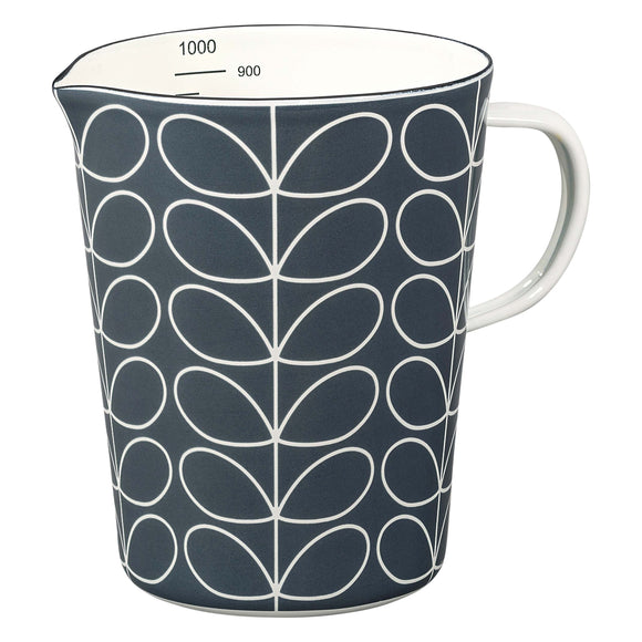Orla Kiely Enamel Measuring Jug (Large) - Linear Stem Slate