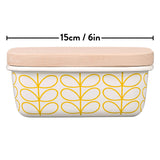 Orla Kiely Enamel Butter Dish - Linear Stem Dandelion