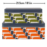 Orla Kiely Set of 2 Storage Tins - Dachshund