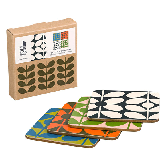 Orla Kiely Set of 4 Coasters - 60s Stem