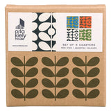 Orla Kiely Set of 4 Coasters - 60s Stem