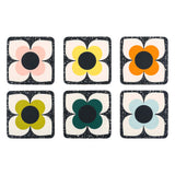 Orla Kiely Set of 6 Coasters - Scribble Square Flower