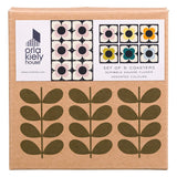 Orla Kiely Set of 6 Coasters - Scribble Square Flower