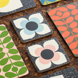 Orla Kiely Set of 6 Coasters - Scribble Square Flower