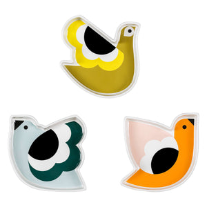 Orla Kiely Set of 3 Ceramic Snack Dishes/Bowls - Birds