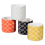 Orla Kiely Set of 4 Ceramic Egg Cups - Linear Stem