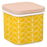 Orla Kiely Enamel Storage Jar with Lid - Linear Stem Dandelion