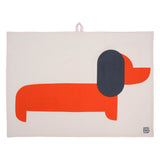 Orla Kiely Set of 2 Tea Towels - Dachshund Persimmon