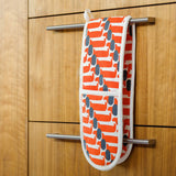 Orla Kiely Double Oven Glove - Dachshund Persimmon