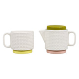 Orla Kiely Ceramic "Tea For One" Stacking Teapot and Mug - Pressed Flower
