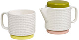 Orla Kiely Ceramic "Tea For One" Stacking Teapot and Mug - Pressed Flower